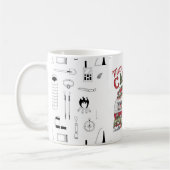 Mug Thème de Noël du camping (Gauche)