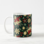 Mug Thème de Noël festif Poinsettia Motif (Gauche)