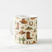 Mug Thème de pays occidental avec cactus (Devant gauche)
