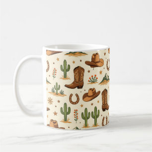 Mug Thème de pays occidental avec cactus