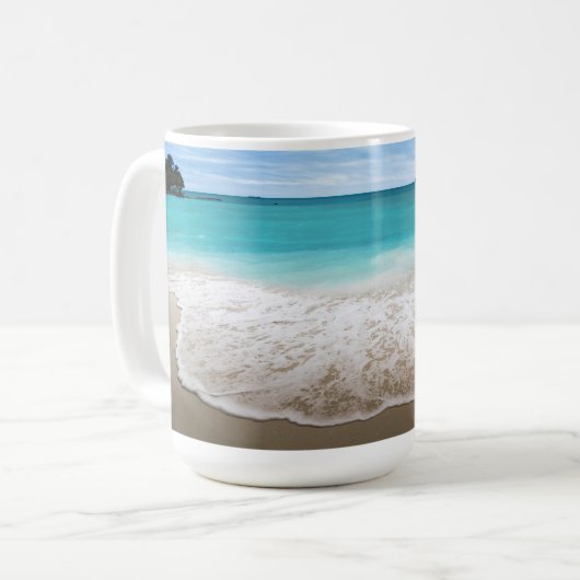 Mug Thème de plage personnalisé (Devant gauche)