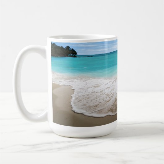 Mug Thème de plage personnalisé (Gauche)