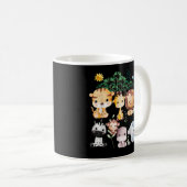 Mug Thème de safari faune animale jungle forêt mignon (Devant droit)