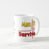 Mug Thème de survivant de grippe d'homme (Devant droit)