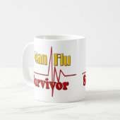 Mug Thème de survivant de grippe d'homme (Devant gauche)