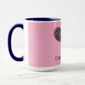 Mug Thème de tennis Monogramme Nom Entraîneur (Gauche)