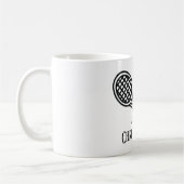 Mug Thème de tennis Nom Monogramme (Gauche)