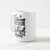 Mug Thème de vacances d'été (Devant gauche)