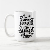 Mug Thème de vacances d'été (Gauche)