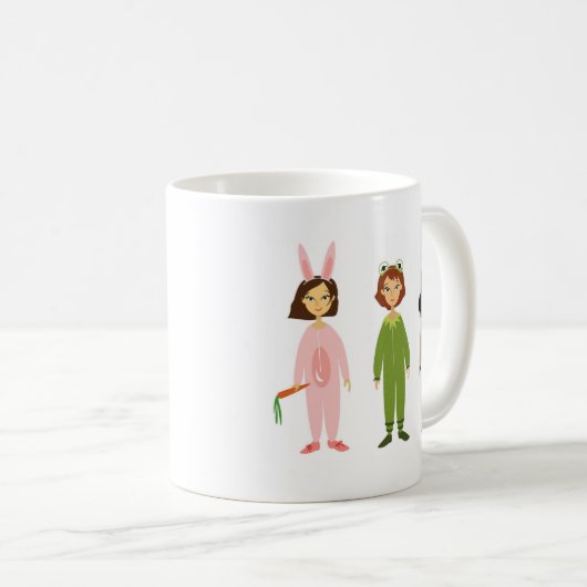 Mug Thème des amies en pyjama pour filles mignonnes (Devant droit)