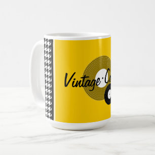 Mug Thème des années 1950 jaune, noir et blanc