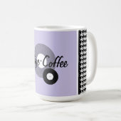 Mug Thème des années 1950 violet, noir et blanc (Devant droit)