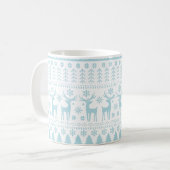 Mug Thème d'hiver Art populaire Bleu Arctique (Devant gauche)