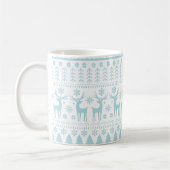 Mug Thème d'hiver Art populaire Bleu Arctique (Gauche)