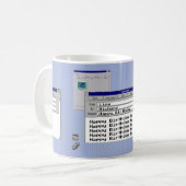 Mug Thème d'ordinateur Windows 95 Joyeux Anniversaire (Devant gauche)