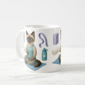 Mug Thème du yoga chat (Devant gauche)