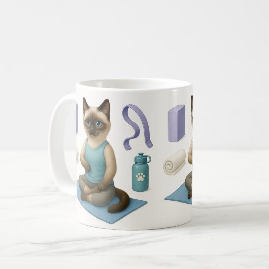 Mug Thème du yoga chat (Devant gauche)