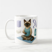 Mug Thème du yoga chat (Gauche)