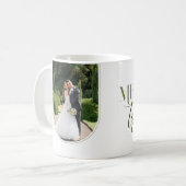 Mug Thème Élégant de Feuilles Vertes Plus Joyeux Ensem (Devant gauche)