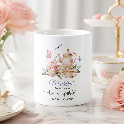 Mug Thème élégant de papillons pour la douche de la ma