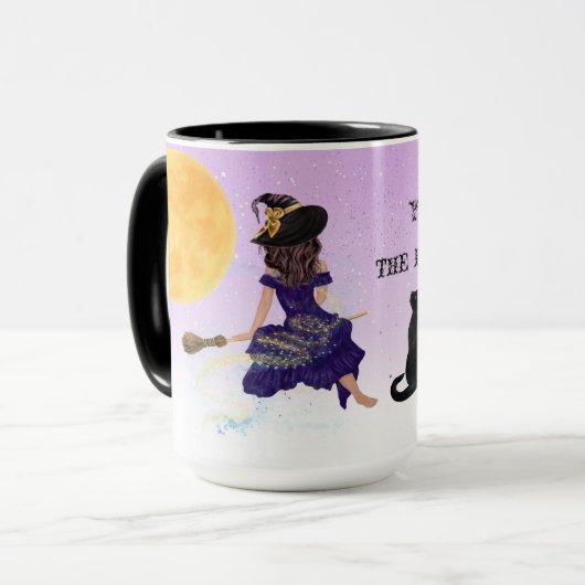 Mug Thème Halloween La meilleure sorcière que le nom d (Devant gauche)