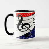 Mug Thème musical rouge blanc et bleu (Gauche)
