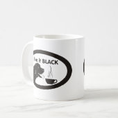 Mug Thème noir de café de Labrador (Devant gauche)