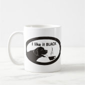 Mug Thème noir de café de Labrador (Gauche)