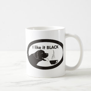 Mug Thème noir de café de Labrador