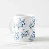 Mug Thème personnalisé de plage de tortue de mer (Devant gauche)
