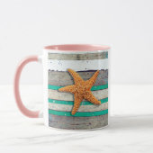 Mug Thème Plage Starfish Mariage Rustique (Gauche)