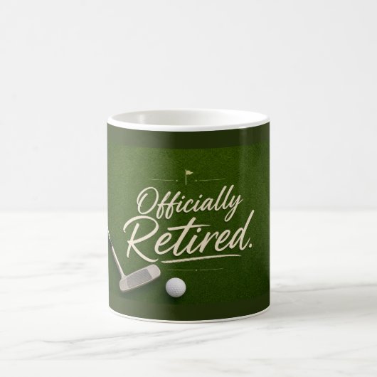 Mug Thème retraite de golf sur vert (Centre)