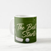 Mug Thème retraite de golf sur vert (Devant gauche)
