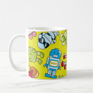 Mug Thème Robot : Motif coloré sans couture.