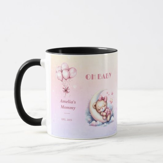 Mug Thème rose et pastel Sweet Dreamy Baby Bear (Gauche)
