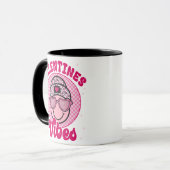 Mug Thème Saint-Valentin Visage Heureux • Léopard Rose (Devant gauche)