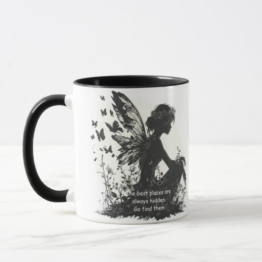 Mug Thème Silhouette Fée (Gauche)