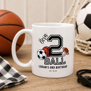 Mug Thème sportif Born 2 Ball pour le 2e anniversaire 