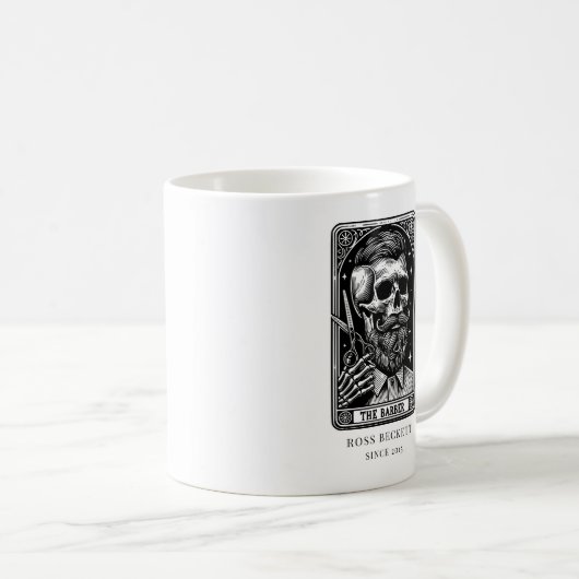 Mug Thème Tarot Barbier Vintage (Devant droit)