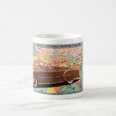 Mug THÈME vintage AUTO ÉTATS-UNIS CARTE (Centre)
