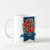 Mug Theo chevalier rouge lettre de lion bleu T nom sig (Gauche)