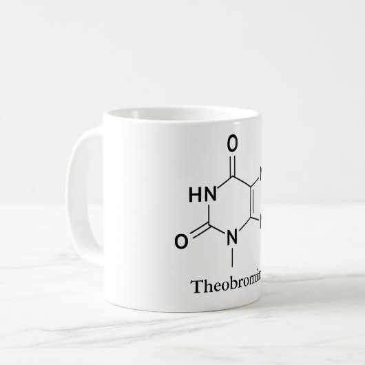 Mug Théobromine Molécule Chimie Chocolat Amateurs (Devant gauche)