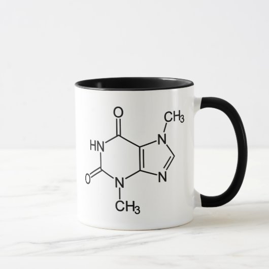 Mug Théobromine Molécule de chocolat Diagramme chimiqu (Droite)