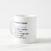 Mug Théorème Silly Fermat-Pythagore (Devant gauche)