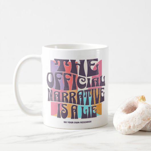Mug Théorie de la Conspiration Rétro (Avec donut)