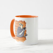 Mug Therapeut mit Federn & Schnabel. Nymphensittich (Devant gauche)