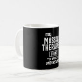 Mug Thérapeute de massage Titre du travail Cadeau (Devant gauche)