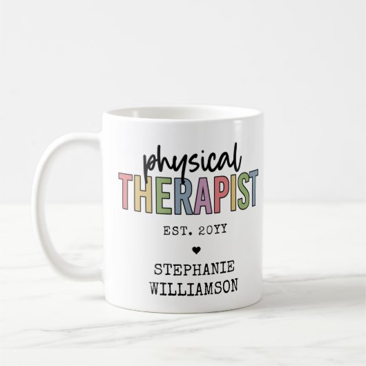 Mug Thérapeute physique sur mesure PT Diplômes  (Gauche)