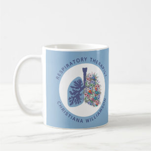 Mug Thérapeute respiratoire personnalisée Poumons flor