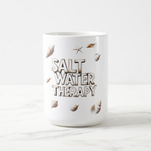 Mug Thérapie de l'eau salée Citation de l'océan Concep